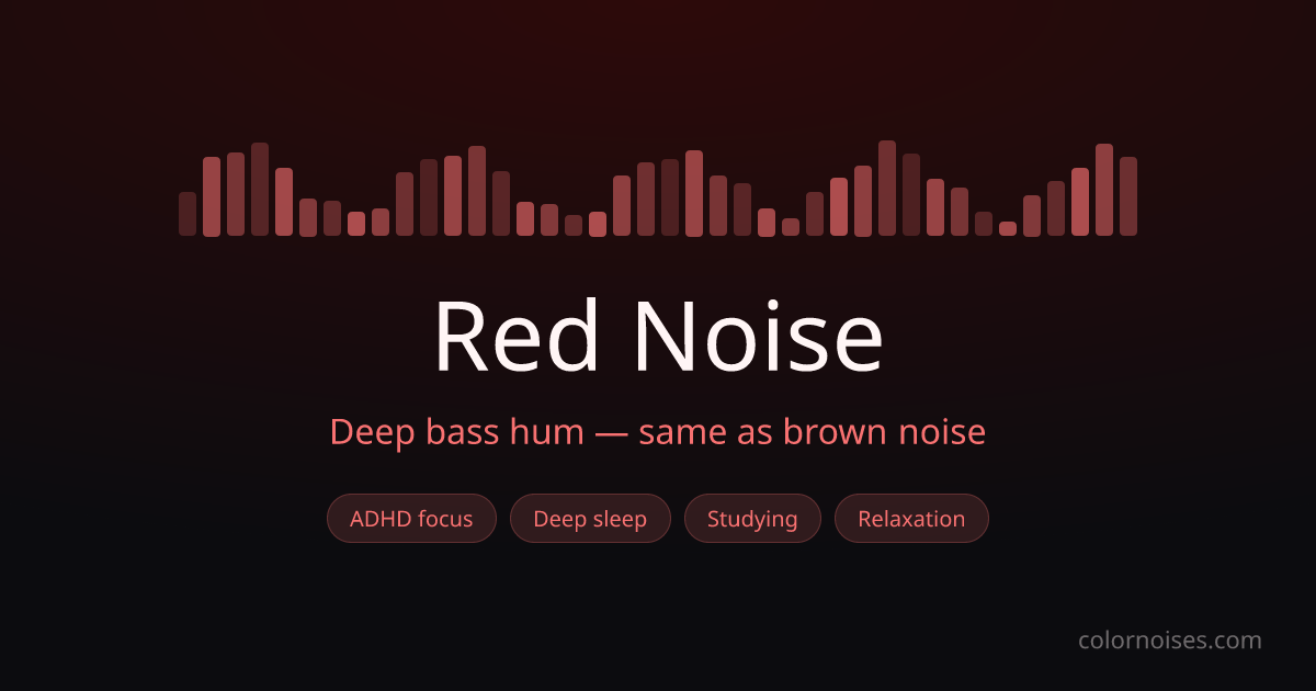 Red Noise Generator — Free Online Player (Same as Brown Noise) | Color ...